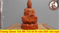 Tượng phật bà Quan Âm bẳng gỗ đẹp 02